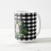 Buffalo Plaid Feestelijke Rendieren Kerstmis Koffiemok (Voorkant rechts)