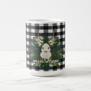 Buffalo Plaid Feestelijke Rendieren Kerstmis Koffiemok