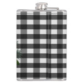 Buffalo Plaid Festieve Rendieren Kerstmis Heupfles (Achterkant)