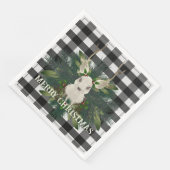 Buffalo Plaid Festive Rendier Kerstmis Servet (Hoek)