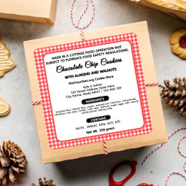 Buffalo plaid Florida cottage food label