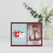 Buffalo Plaid Foto Kerstmis Nieuwjaar Folkart Heet Briefkaart (Staand voorkant)