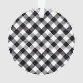 Buffalo Plaid Foto Kerstmis Ornament (achterkant)