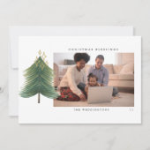 Buffalo Plaid Foto Kerstvakantie Kaart (Voorkant)