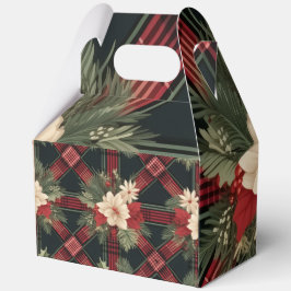 Buffalo Plaid Gable Gift Box met handvat Bedankdoosjes