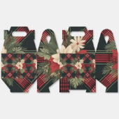 Buffalo Plaid Gable Gift Box met handvat Bedankdoosjes (Ongevouwen)