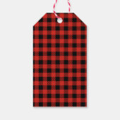 Buffalo Plaid Geloof in de magie van Kerstmis Cadeaulabel (Achterkant)