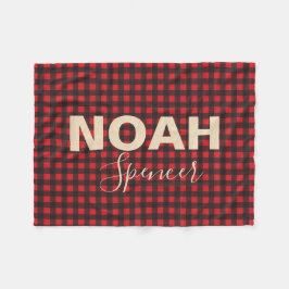 Buffalo plaid gepersonaliseerde deken