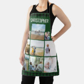 Buffalo Plaid Gepersonaliseerde Familie Fotocollag Schort (Insitu)