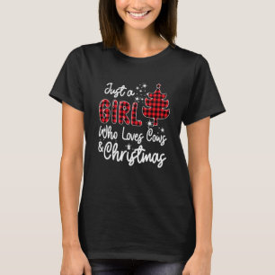 Buffalo Plaid Gewoon Een Meisje Dat Van Koeien En T-shirt