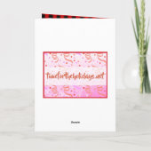 Buffalo Plaid, Gingham en Luipaardprint Kerstmis Kaart (Achterkant)