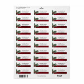 Buffalo plaid greenery vakantieadres etiket (Full Sheet)