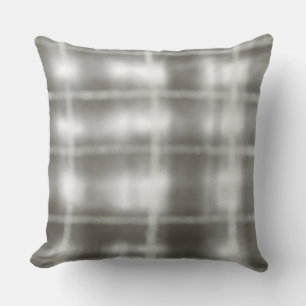 Buffalo Plaid Grijs Wit Tartan waterverf Rustiek Kussen