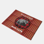 Buffalo Plaid Grizzly Beer Man Cave Deurmat (Schuin)