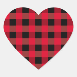 Buffalo plaid hart hart sticker