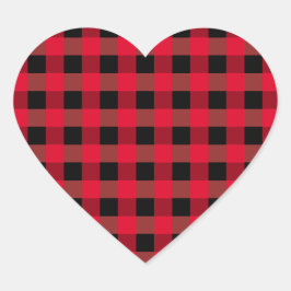 Buffalo plaid hart sticker