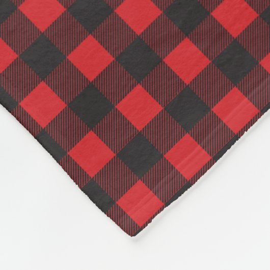 Buffalo plaid hert gepersonaliseerde deken (Hoek)