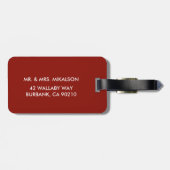 BUFFALO PLAID HERT MONOGRAM BAGAGELABEL (Achterkant horizontaal)