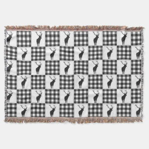 Buffalo Plaid Herten Rustieke Bos Patroon Deken