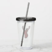 Buffalo Plaid Herten Scrapbook Motief Acryl Drinkbeker (Achterkant)