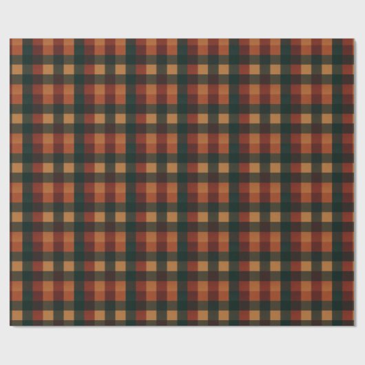 Buffalo Plaid Holiday Rustic Gingham Cadeaupapier (Vlak)