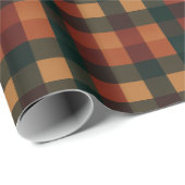 Buffalo Plaid Holiday Rustic Gingham Cadeaupapier (Rol Hoek)