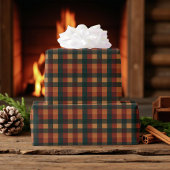 Buffalo Plaid Holiday Rustic Gingham Cadeaupapier