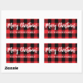 Buffalo Plaid Holiday Sticker (Vel)