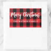 Buffalo Plaid Holiday Sticker (Tas)