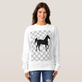 Buffalo Plaid Horse Lover (niet zo) Lelijke trui (Voorkant volledig)