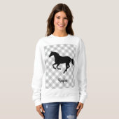 Buffalo Plaid Horse Lover (niet zo) Lelijke trui (Voorkant volledig)