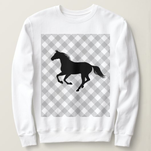Buffalo Plaid Horse Lover (niet zo) Lelijke trui (Design voorkant)