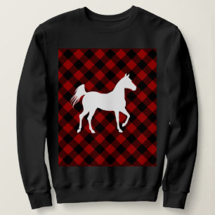 Buffalo Plaid Horse Lover (niet zo) Lelijke trui