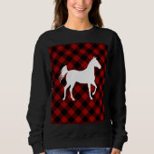 Buffalo Plaid Horse Lover (niet zo) Lelijke trui (Voorkant)