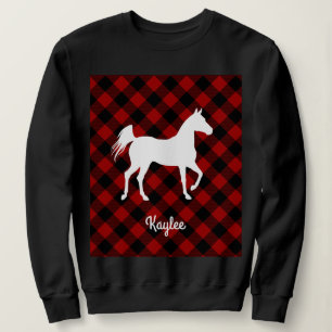 Buffalo Plaid Horse Lover (niet zo) Lelijke trui