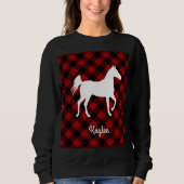 Buffalo Plaid Horse Lover (niet zo) Lelijke trui (Voorkant)
