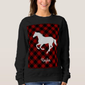 Buffalo Plaid Horse Lover (niet zo) Lelijke trui (Voorkant)