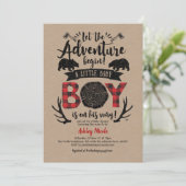 Buffalo Plaid, houthakker, rustiek, Kraft, Baby Bo Kaart (Staand voorkant)