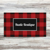 Buffalo plaid houthakker rustiek western land visitekaartje