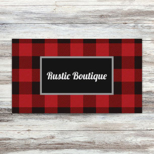 Buffalo plaid houthakker rustiek western land visitekaartje