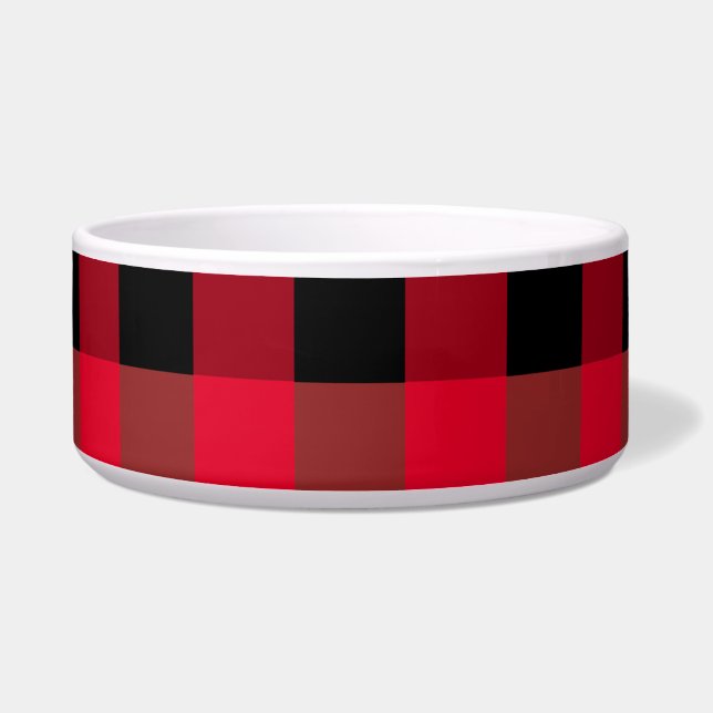 Buffalo plaid huisdier kom (Voorkant)
