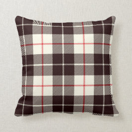 Buffalo Plaid in zwart, tan en rood Kussen