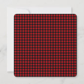 Buffalo Plaid Jongens Sip and See Uitnodiging (Achterkant)