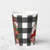Buffalo Plaid Kabouter Kerst Papieren Bekers (Links)