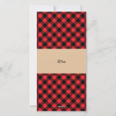Buffalo Plaid Kerst Fotokaart Feestdagenkaart (Achterkant)