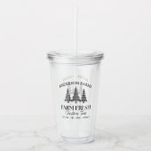 Buffalo Plaid Kerstboom Boerderij Zwart Wit Acryl Drinkbeker (Voorkant)