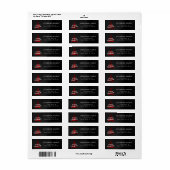 Buffalo Plaid Kerstboom Retouradres Etiket (Full Sheet)