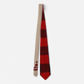 Buffalo plaid kerstboom stropdas (Achterkant)