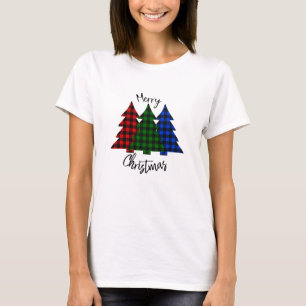 Buffalo Plaid Kerstboom Vakantie T-shirt