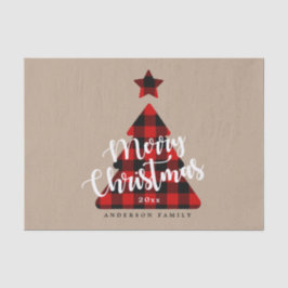 Buffalo Plaid Kerstboom Vakantie Wrapping Tissuepapier